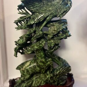 Chinese Hand-Carved Jade Statue